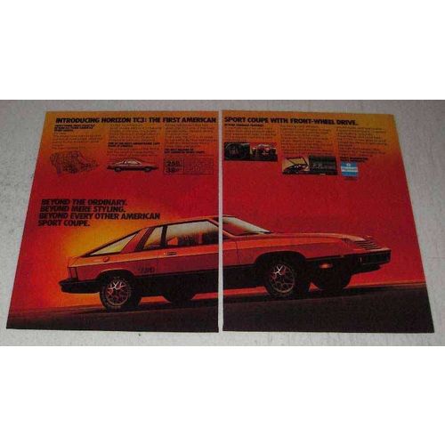 1979 Plymouth Horizon TC3 Car Ad - American Sport Coupe