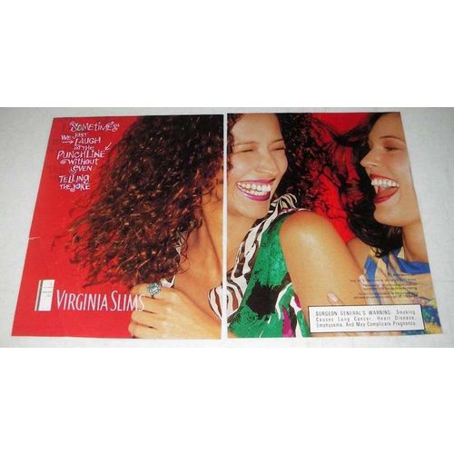 2001 Virginia Slims Cigarette Ad - Laugh at Punchline