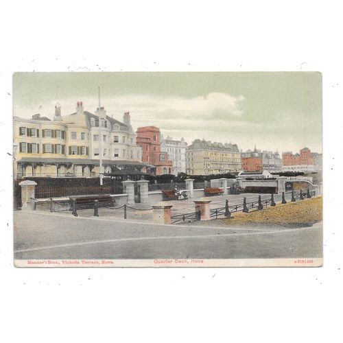 NICE PRINTED POSTCARD OF QUARTER DECK HOVE SUSSEX POSTED 1905(739)