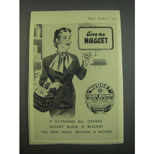1955 Nugget Shoe Polish Advertisement - Give me Nugget