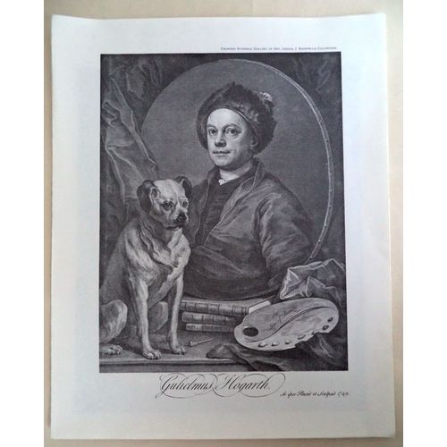 Hogarth Portrait Antique Engraving Print Poster satire cartoon wall art decor