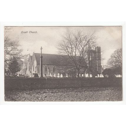 St Giles & All Saints Church Orsett Postcard 1905 Essex