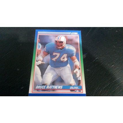 1990 Score Football Card # 093 Bruce Matthews Excellent-Mint (6) Houston Oilers