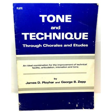 Flute "Tone and Technique" Music Book 1985 "Through Chorales & Etudes" (K10L)