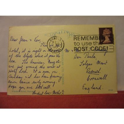WINDSOR HOTEL, DUNOON, Argyllshire, Scotland used postcard 1977 pm =