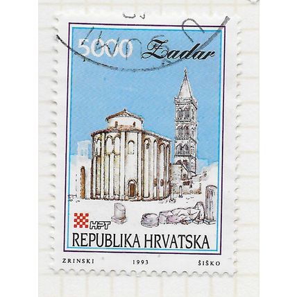 CROATIA 1993 TOWNS ZADAR ST DONAT & ST STONJA CHURCH BELLTOWER CATHEDRAL USED