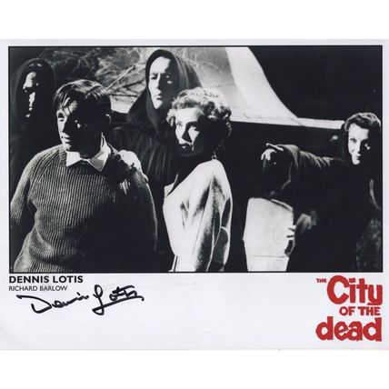 Dennis Lotis The City Of The Dead Hammer Film 10x8 Hand Signed Photo