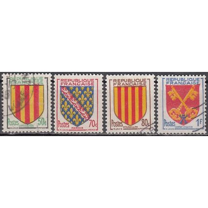 France 1955 Michel 1072 - 1075 O Cote (2008) 0.80 € Armoiries des provinces