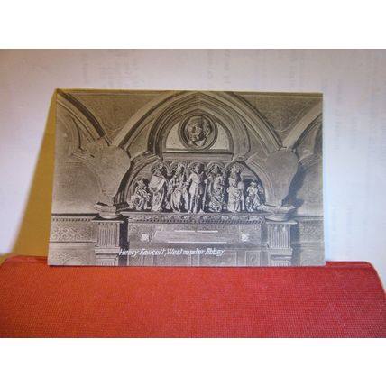 HENRY FAWCETT, WESTMINSTER ABBEY, LONDON unused vintage postcard. =
