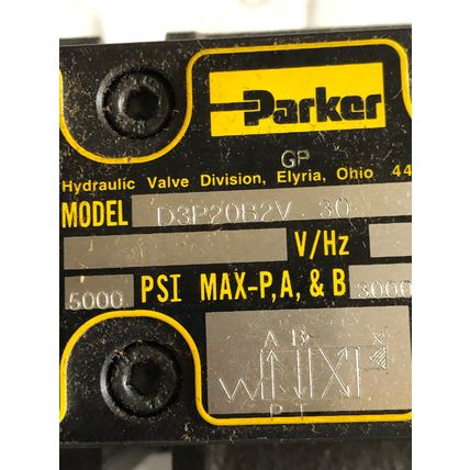 NEW PARKER HANNIFIN D3P20B2V-30 DIRECTIONAL CONTROL VALVE,BS