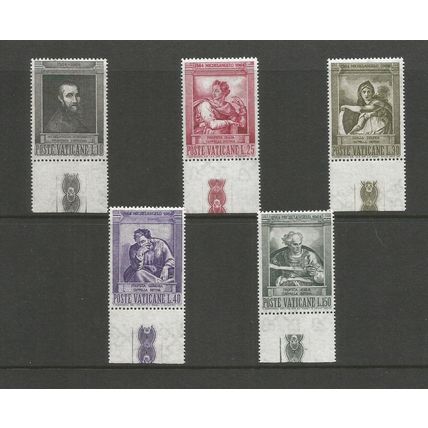 Vatican City 1964 Death Anniversary Of Michelangelo UMM Set SG 431 / 435