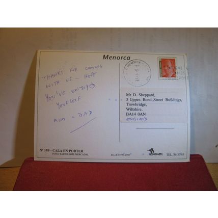 ARENAL D'EN CASTELL, MENORCA, SPAIN .used postcard 1998 pm (a) =