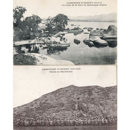 Campagne D'Orient Greek Salonique Macedoine 2x Old Postcard s