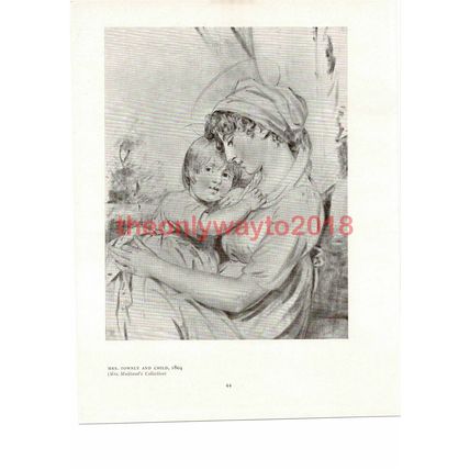 Mrs Townley & Child 1804, J Downman, Book Illustration (Print), 1907