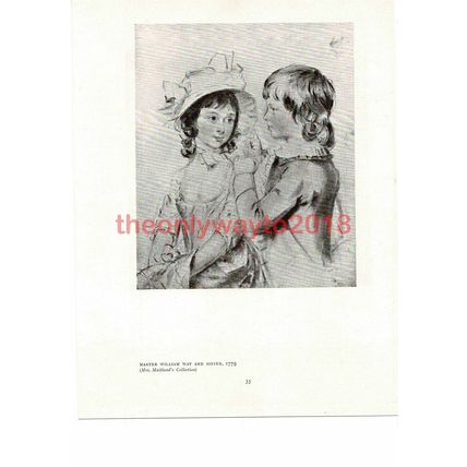 William Way & Sister 1779, J Downman, Book Illustration (Print), 1907