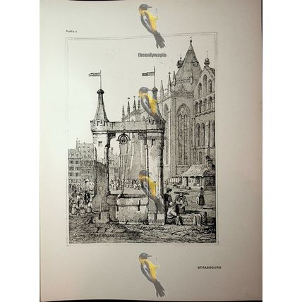 Strasbourg (3), France, Samuel Prout, Book Illustration (Print), 1915