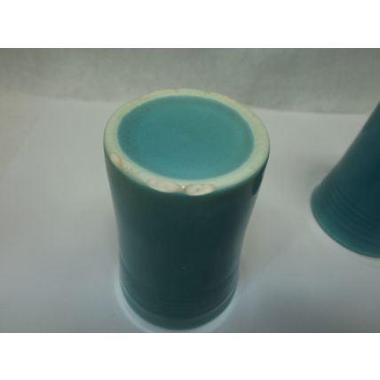 3 Vintage Fiesta FIESTAWARE Juice Cup Glass Turquoise Blue HLC 1930's 3 3/4"