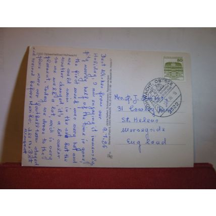 multiview, HOHWACHT, GERMANY used postcard 1986 pm =