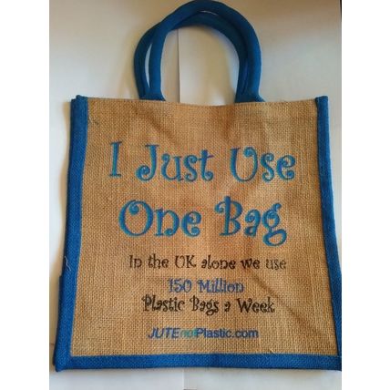 Eco Friendly Jute Tantra Bag I Just Use One Bag Shopping Tote
