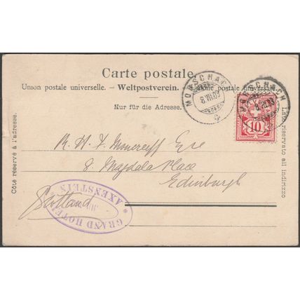 Brunnen und Urirothstock, Schwyz, 1903 - Photoglob AK