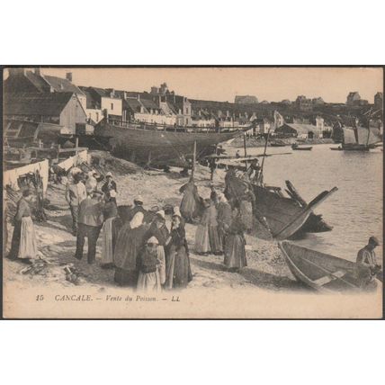 Vente du Poisson, Cancale, c.1905-10 - Lévy CPA LL15
