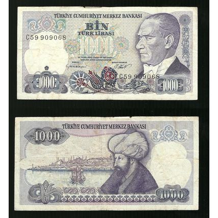 Turchia - 1000 Lirasi 1970 - Used pick. 196