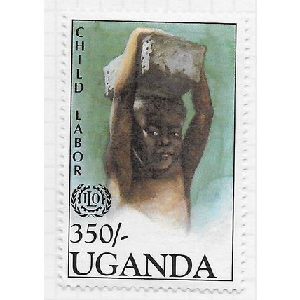 UGANDA 1994 ILO INTERNATIONAL OFFICE 75 YEARS CHILD LABOUR 350/- USED