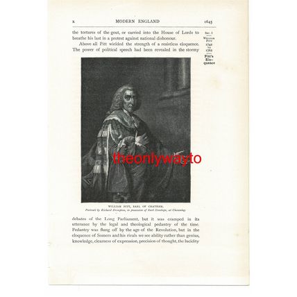 William Pitt, Earl Of Chatham, Book Illustration (Print), 1903
