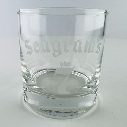 Seagrams 7 Crown Whiskey Short Bar Mixed Drink Lowball Cocktail Glass