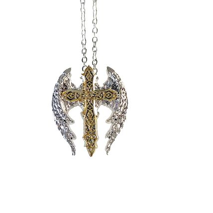 Angel Wings Cross Necklace 2 Tone Color Christmas Birthday Gift A69