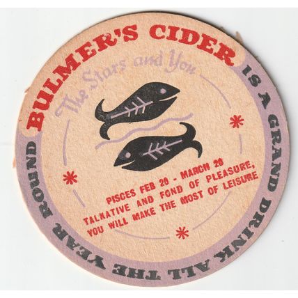 BEER MAT - BULMERS CIDER - THE STARS AND YOU - (Cat 0023) - (1958)