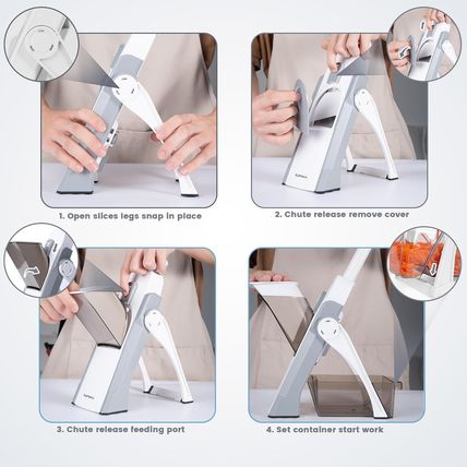 Supmakin Safe Mandoline Slicer for Kitchen, Vegetable Food Potato Chip Slicer Ma