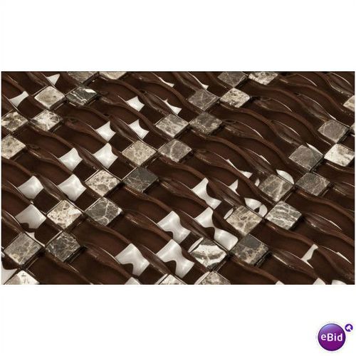 Vento Series Glass Wave and Stone Rich Chocolate