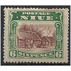 Niue 1920 SG42 6d Red-Brown & Green Mounted Mint . .