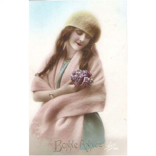 CARTE POSTALE - MODE - FEMME A CHAPEAU - REF 117