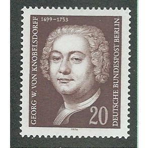 BERLIN - 1974 20pf U/M 'VON KNOBELSDORFF ' (EBID42-429)