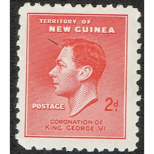 New Guinea 1937 Coronation 2d Scarlet SG208 MM