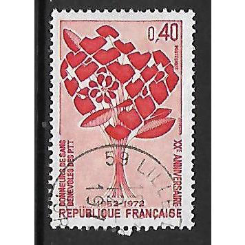 FRANCE 1972 40c RED BLOOD DONORS ASSOC SG 1966 FINE USED