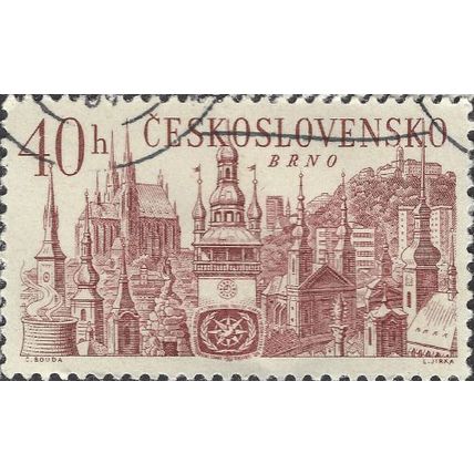 CZECHOSLOVAKIA, Brno city, brown 1967, 40h, #2