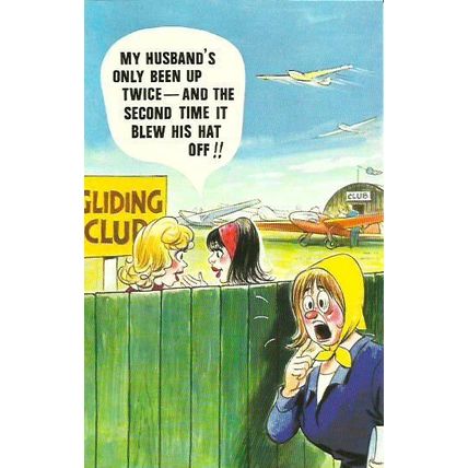 BAMFORTH COMIC "Gliding Club" Postcard (2088)