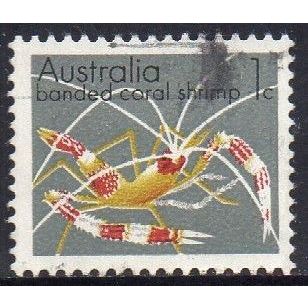 Australia 1973 Marine Life & Gemstones - Banded Coral Shrimp 1c Used