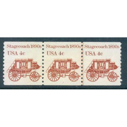 1898A 4c Stagecoach Fine MNH Dry Gum PNC 3/3 W0503