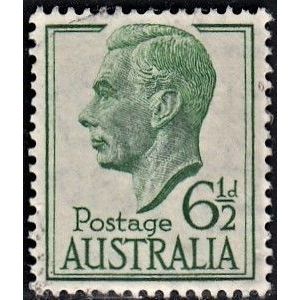AUSTRALIA, 1952 6.5d George VI, SG 250 (Scott #238A), used