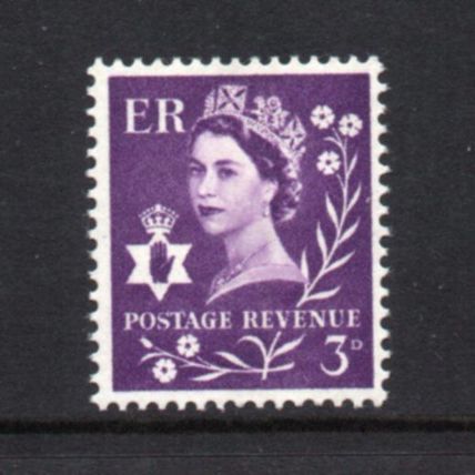 N. Ireland - 1958-67 - 3d Dp Lilac, One Centre Phos Band (sgNI1p) Mint Hinged