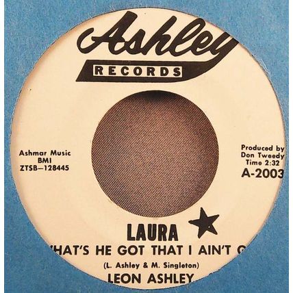 Leon Ashley - Laura / With The Help of The Wine Vinyl 45