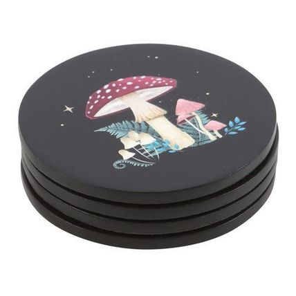Coaster Set, Dark Forest Design