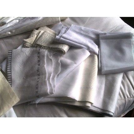 Fabric Offcuts - Various fabrics, lengths etc. White, Cream, Ivory. Approx 500g.
