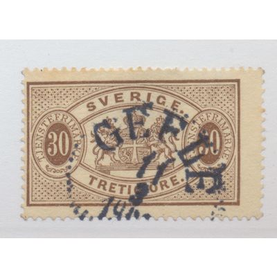 Sweden Stamp Scott #O22, Used, Gefle (Gavle) Cancel