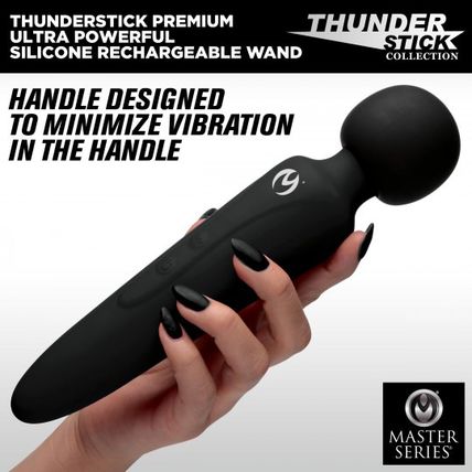 Thunderstick Premium Ultra Powerful Silicone Rechargeable Wand Master Series NEW