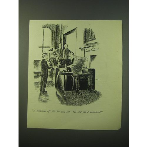 1940 Cartoon by Anton (Antonia Yeoman) - A gentleman left this for you, Sir.